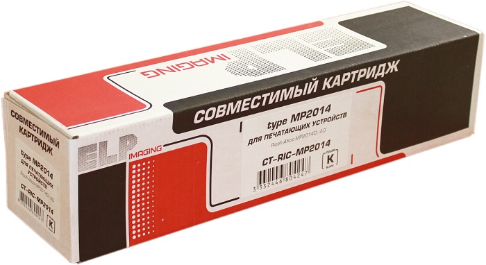 Тонер-картридж ELP CT-RIC-MP2014 для Ricoh type MP2014 Aficio MP2014D/AD 12K (туба 260г)