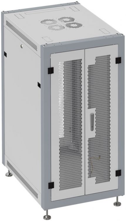 Шкаф напольный 19, 15U SYSMATRIX SL 6815.744 600x800x800mm (ШхГхВ) передняя дверь двухстворчатая перфорированная, задняя дверь двухстворчатая перфори