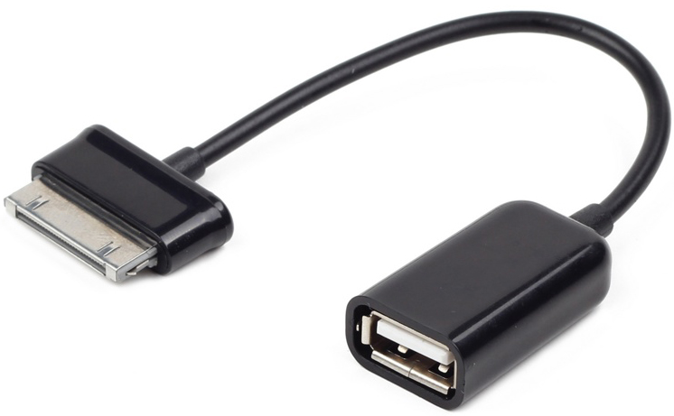 Кабель интерфейсный USB 2.0 Cablexpert A-OTG-AF30P-001 OTG AF/BM30pin, для планшетов Samsung, 0.15 м, пакет