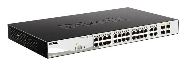 Коммутатор управляемый D-link DGS-1210-28P/F5A 24x10/100/1000Mbp PoE(193 Вт), 4xSFP, 19'