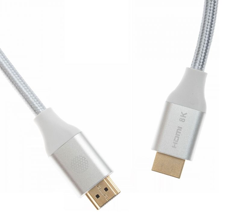 Кабель аудио-видео Cactus CS-HDMI.2.1-3 HDMI(m)/HDMI(m), 3м, позолоченные контакты, серебристый