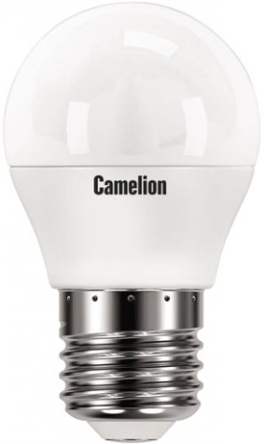 Лампа светодиодная Camelion LED7-G45/830/E27 7Вт/60Вт, E27, 170-265В, 3000К, 580лм, шар (12070)