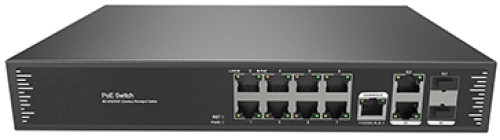 Коммутатор управляемый JUST JT-POE31108PFM интеллектуальный, 10 портовый PoE L2 уровня, бюджет PoE 130 Вт