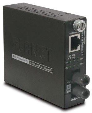  Медиа-конвертер Planet FST-801 10/100Base-TX to 100Base-FX (ST, MM) Smart Media Converter-2km