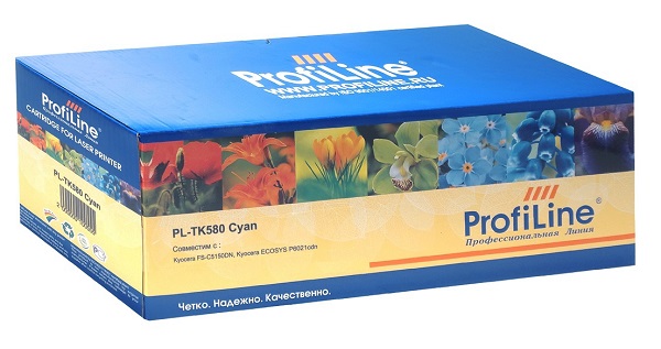 Тонер ProfiLine PL_TK-580C_C_WC для Kyocera FS-C5150DN/FS-C5150/ECOSYS P6021cdn/P6021 с бункером отработанного тонера cyan 2800 копий