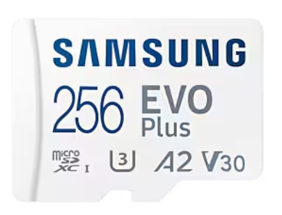 Карта памяти MicroSDXC 256GB Samsung MB-MC256SA/APC EVO Plus Class 10, A2, V30, R160 МБ/с, адаптер