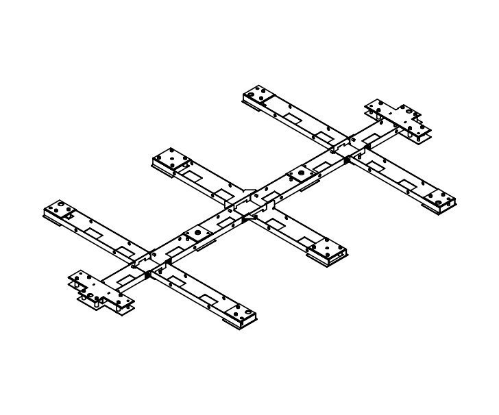 Рама PERCo PERCo-RF20 для турникета роторного полноростового PERCo-RTD-20, сталь, покрытие порошковой краской