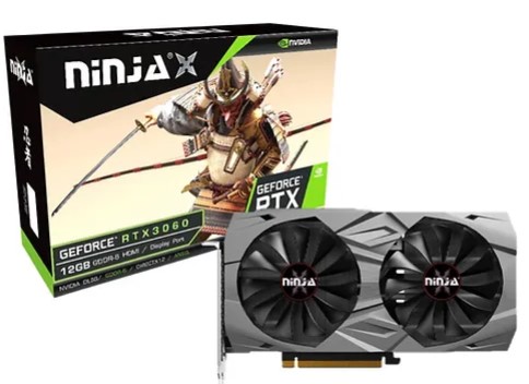 Видеокарта PCI-E Sinotex GeForce RTX 3060 Ninja (NK306F126F) 12GB GDDR6 192bit 1320/15000MHz 8nm HDMI/DP