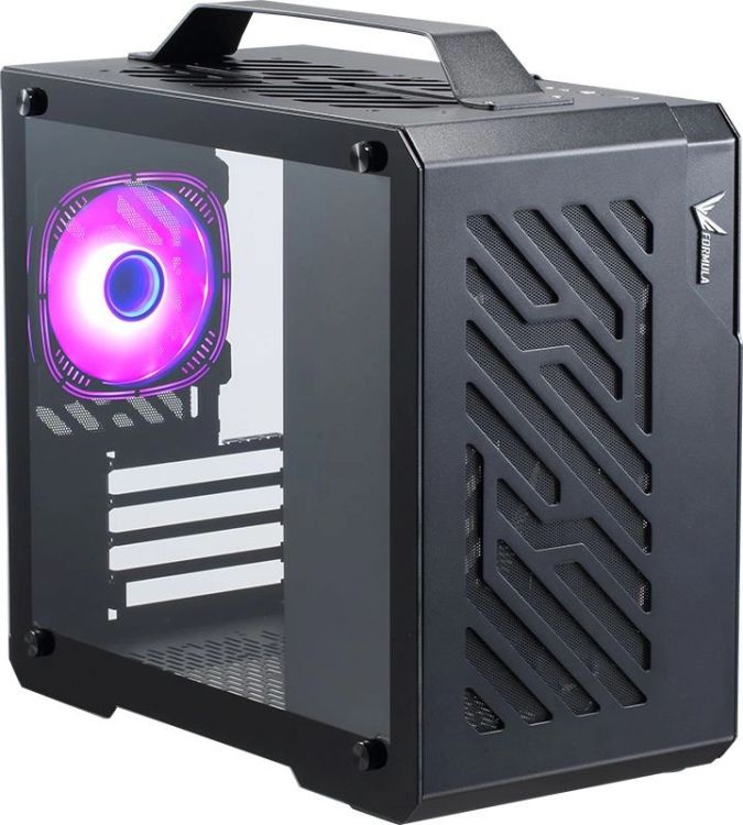 Корпус mATX FORMULA AIR CUBE G3 B черный, без БП, боковая панель из закаленного стекла, USB3.0, USB3.1, audio