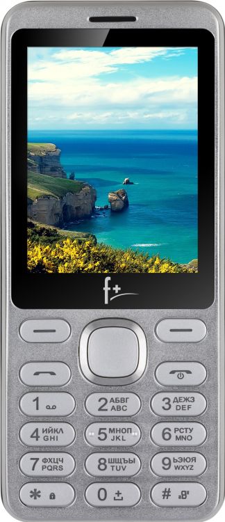 Мобильный телефон Fplus S286 Silver 2.4'', 32/32MB, up to 16GB flash, 0,3Mpix, MicroUSB, 1000mAh