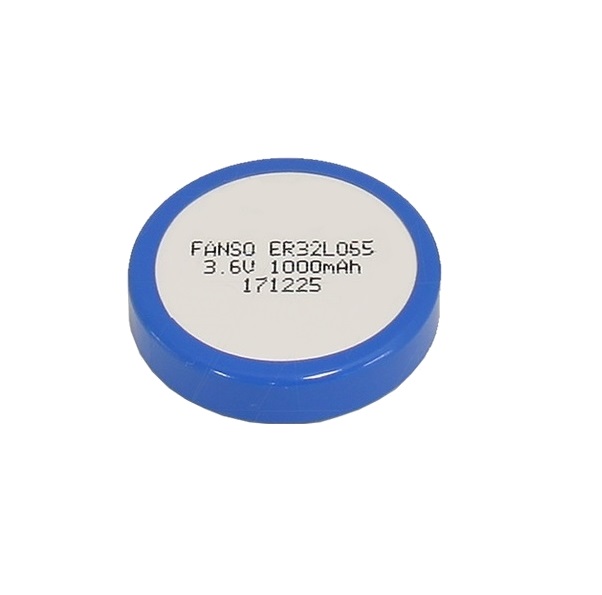 Батарейка Fanso ER32L065 Li-SOCl2 батарея типоразмера 1/10D, 3.6 В, 1 Ач, на плату выводы, Траб: -55...125 °C