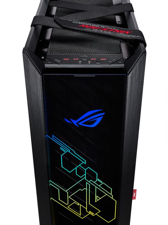 Корпус eATX ASUS ROG Strix Helios GX601 90DC0020-B39000 черный, без БП, закалённое стекло, 4*USB 3.1,USB Type-C, Audio, RGB-подсветка