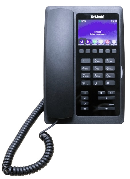 Проводной IP-телефон D-link DPH-200SE/F1A с цветным дисплеем, 1хLAN 10/100Base-TX, 1хWAN 10/100Base-TX и поддержкой PoE