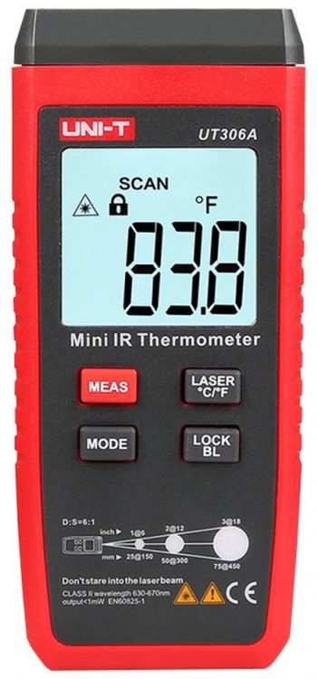 Пирометр UNI-T UT306A портативный, бесконтактный, 20C~550C