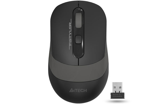  Мышь Wireless A4Tech Fstyler FG10S черный/серый оптическая (2000dpi) silent USB (4but) (1204030)