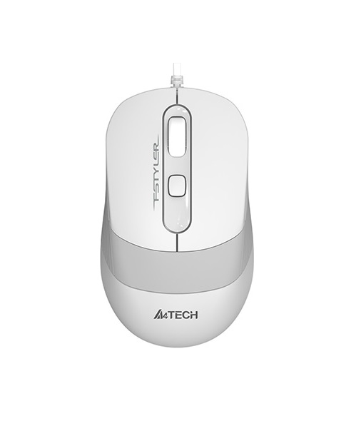  Мышь A4Tech FM10 WHITE бело-серая, 1000dpi, USB