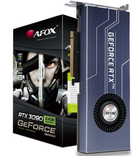 Видеокарты PCI-E Afox  Xcom-Shop Видеокарта PCI-E Afox GeForce RTX 3090 (AF3090-24GD6XH7) 24GB GDDR6X 384bit 1395/19500MHz 8nm HDMI/3*DP RTL