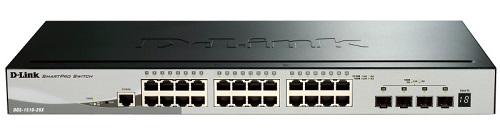 Коммутатор D-link DGS-1510-28X/A1A SmartPro 24x10/100/1000Base-T,4x10GBase-X SFP+, Stackable