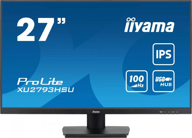 Монитор 27 Iiyama ProLite XU2793HSU-B6 1920x1080 IPS LED 1ms 16:9 250cd 178гр/178гр FHD 100Hz HDMI DP USB черный