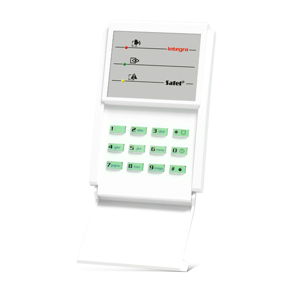 Клавиатура SATEL INT-S-GR светодиодная групповая для ПКП INTEGRA и CA-64, 3x2 индикатора состояния системы, зеленая подсветка клавиш