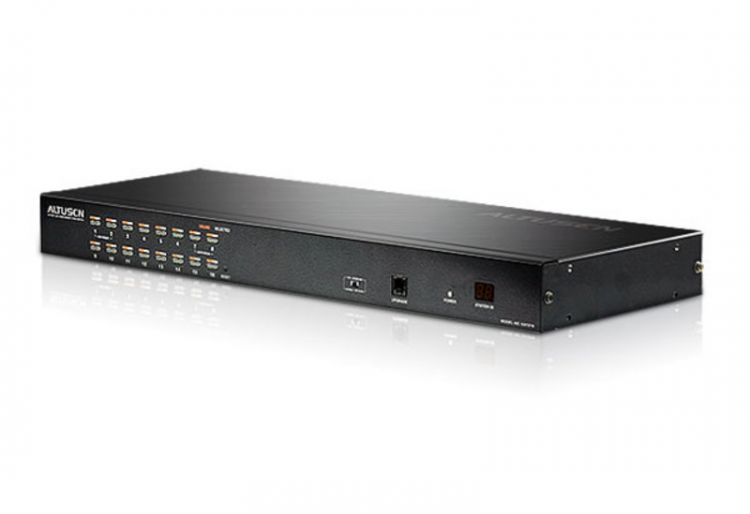 Переключатель KVM Altusen KH1516A-AX-G KVM, 1 local user PS2/USB+VGA =>16 cpu (PS2/USB/Sun+VGA)/RS232, без модулей, 1600x1200 60Hz (30м), 1U 19, исп.