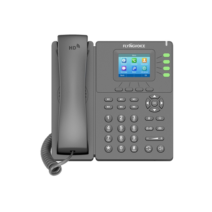 Телефон VoiceIP Flying Voice P21 IP телефон, 2xEthernet 10/100, LCD 320x240, 4 аккаунта SIP, G722, Opus, Ipv-6, порт для гарнитуры, книга на 2000 запи