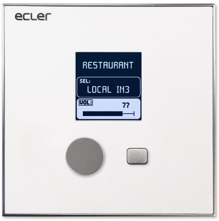 Контроллер Ecler eMCONTROL1 1-кнопочный настенный с плавной регулировкой и LCD-экраном