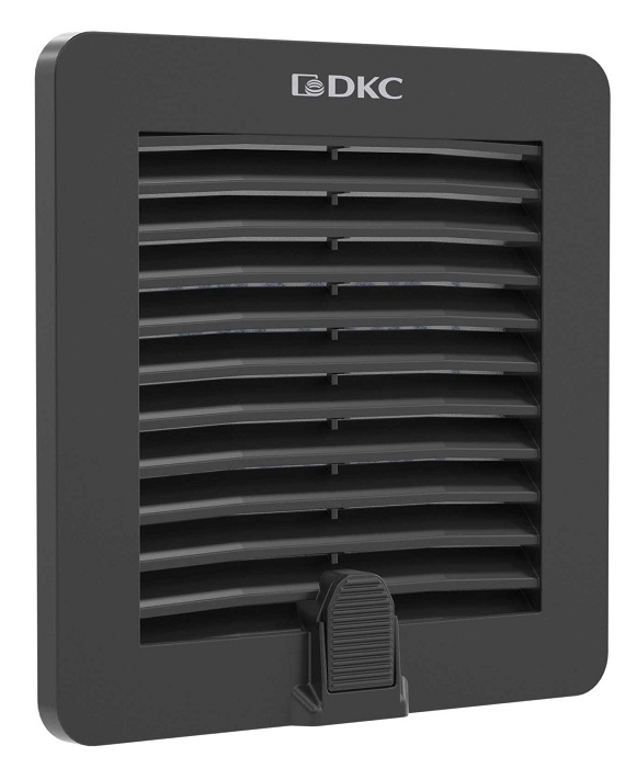 Вентиляционная решетка DKC R5RF12B с фильтром RF 150x150 мм, IP54, RAL9005, RAM Klima