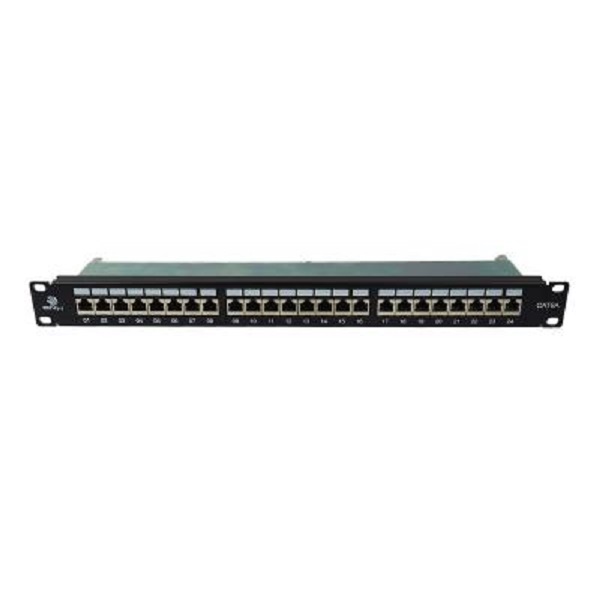 Патч-панель BNH B102.1-24-6A-UNB 19, 1U, Cat 6A, 24 порта RJ45 (8p8c), экранированная, Dual IDC (110/KRONE)