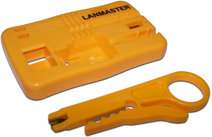 Инструмент Lanmaster LAN-OK-FIX для разделки кабеля и монтажной площадкой для кейстоунов