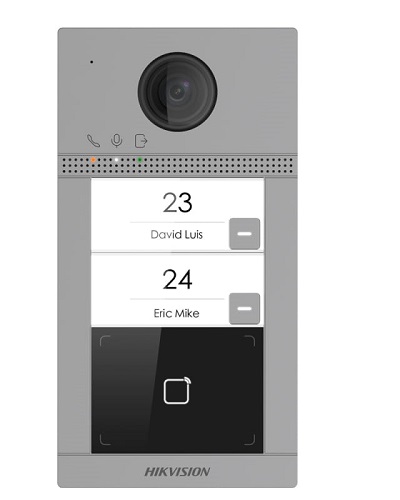   Xcom-Shop Вызывная панель HIKVISION DS-KV8213-WME1(B)/Flush 2Мп IP на двух абонентов с ИК-подсветкой и Wi-Fi CMOS 2Мп цветный объектив