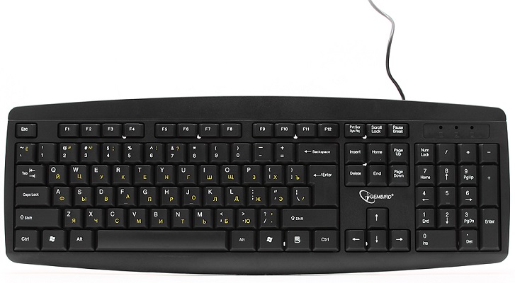 Клавиатура Gembird KB-8351U черная, USB, 104 кнопки