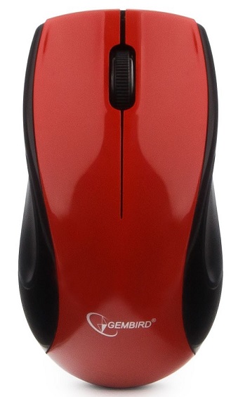 Мышь Wireless Gembird MUSW-320 красная, 1000dpi, 3 кнопки