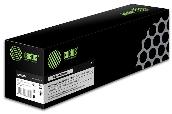 Картридж Cactus CS-LX62D5H00 лазерный черный (25000стр.) для Lexmark MX710/MX711/MX810/MX811