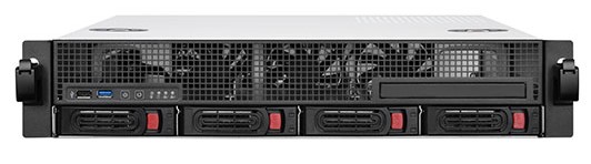  Корпус серверный 2U SilverStone SST-RM21-304 4*3.5/2.5 HDD/SSD hot-swap, 3.5, 2.5, 4*PCIe, без БП, USB 3.1, USB 2.0