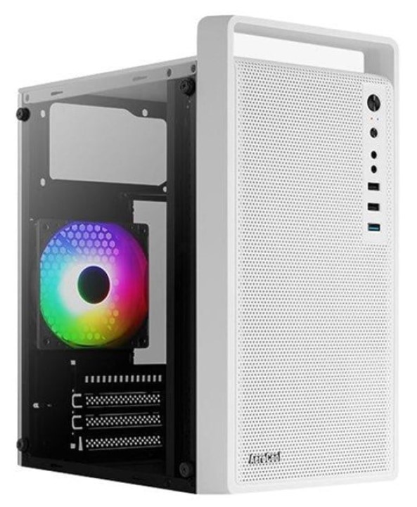 Корпус mATX AeroCool CS-109-G-WT-v1 4711099472383 белый, без БП, USB 3.0, 2*USB 2.0, HD Audio