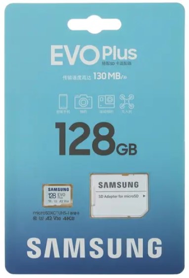 Карта памяти MicroSDXC 128GB Samsung MB-MC128KA Class10, EVO PLUS + adapter