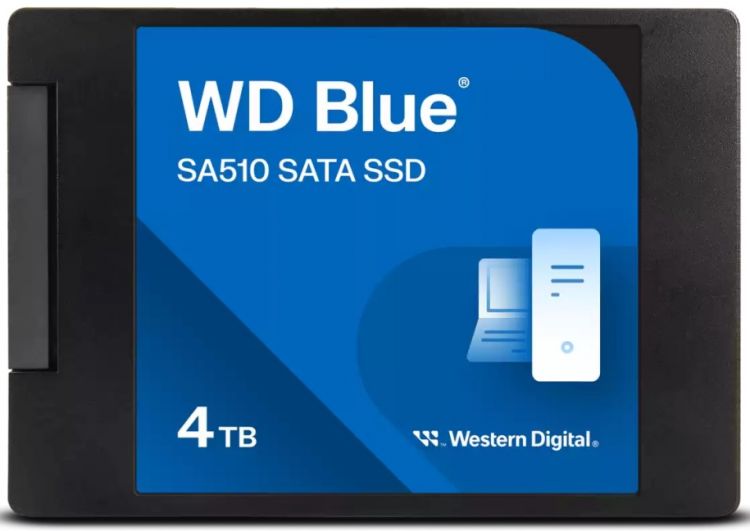 Накопитель SSD Western Digital WDS400T3B0A WD Blue SA510 4TB SATA 6Gb/s 560/520MB/s IOPS 87K/83K 600 TBW