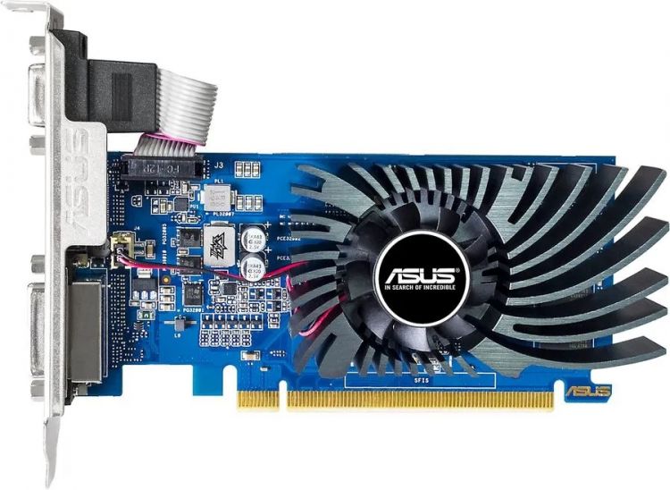 Видеокарта PCI-E ASUS GeForce GT 730 EVO (GT730-2GD3-BRK-EVO) 2GB GDDR3 64bit 28nm 902/5000MHz DVI/HDMI/VGA