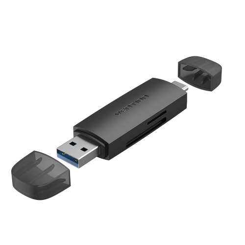 Карт-ридер Vention CLKB0 USB 3.0 A+C (SD+TF) Черный