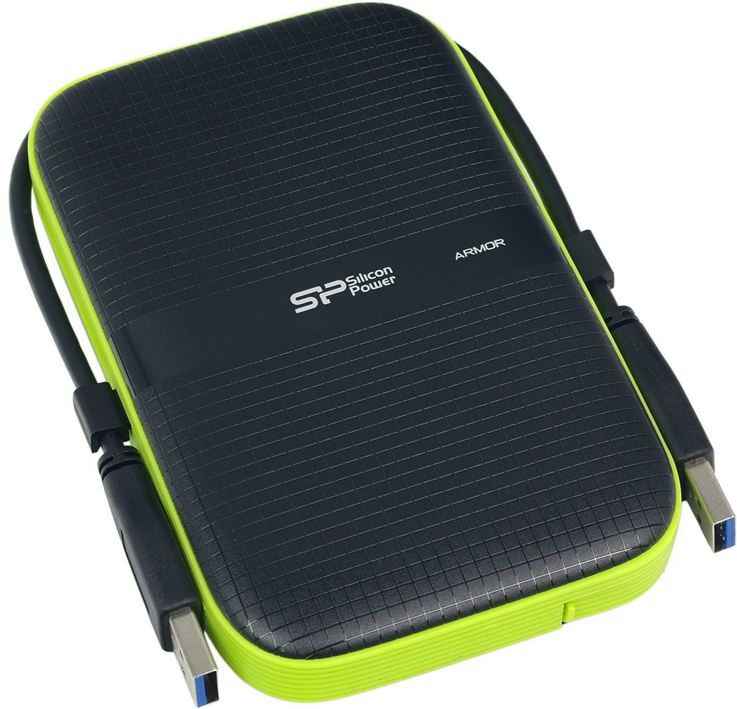 Внешний диск HDD 2.5'' Silicon Power SP010TBPHDA60S3K 1TB Armor A60 USB 3.1 черный