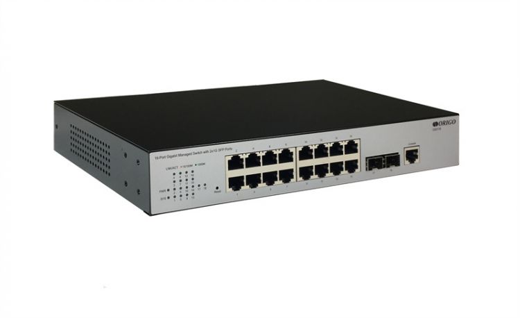 Коммутатор управляемый ORIGO OS3118/A2A 16x1000Base-T, 2x1000Base-X SFP, консольный порт RJ-45, 19, L2