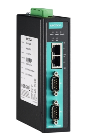 Сервер MOXA NPort IA5250A-T 2-port RS-232/422/485 advanced, DB9, dual 10/100BaseT(X)