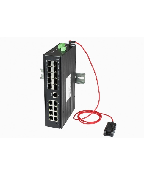  Коммутатор промышленный NST NS-SW-8G10GX-SPL/IM Ultra PoE коммутатор Gigabit Ethernet на 8GE PoE + 10 GE SFP порта с функцией мониторинга температуры/