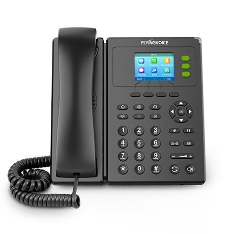 Телефон SIP Flying Voice FIP11CP IP телефон, цветной дисплей 2.4 , 320x240, 2xEthernet 10/100, 3 аккаунта SIP, WI-FI, Poe, блок питания