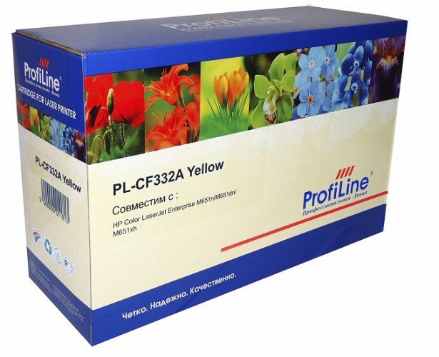 Картридж ProfiLine PL-CF332A №654A для принтеров HP CLJ Enterprise M651dn/651n/651xh 15000 копий Yellow ProfiLine