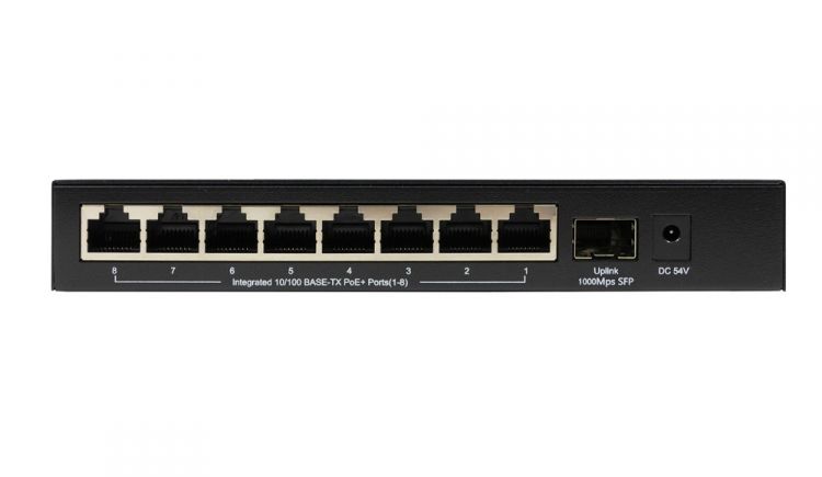   Xcom-Shop Коммутатор неуправляемый ORIGO OS1209P/80W/A1A 8x100Base-TX PoE, 1x1000Base-X SFP, PoE Budget 80W, metal case