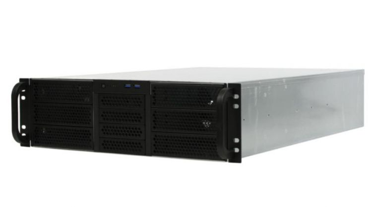 Корпус серверный 3U Procase RE306-D6H4-FA-55 черный, без БП, 6x5.25+4HDD, глубина 550мм, MB ATX 12x9.6, 4slot,панель вентиляторов 3*120x25 PWM