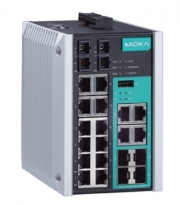 Коммутатор управляемый MOXA EDS-518E-MM-SC-4GTXSFP-T 12x10/100BaseT(X) ports, 2 100BaseFX multi-mode ports with SC connectors, and 4 combo 10/100/1000