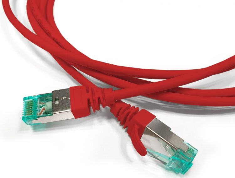 Кабель патч-корд S/FTP 6А кат. 1.5м Hyperline PC-LPT-SFTP-RJ45-RJ45-C6a-1.5M-LSZH-RD экранированный, (100% Fluke Component Tested), 30AWG, LSZH, 1.5 м